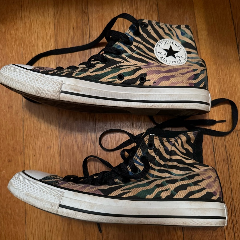 Converse Multi Color Zebra Print High Tops - image 2